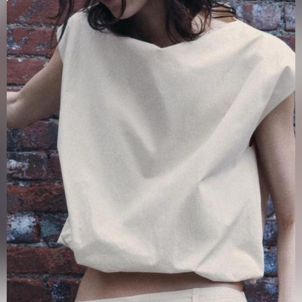 Zara zw collection bullon cream top - Picture 5 of 10